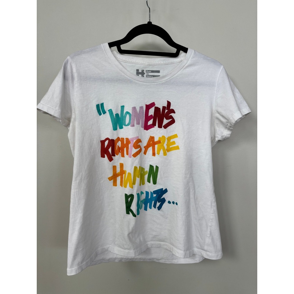 Tory Burch Hillary Clinton 2016 Womens Rights Human Rights T-Shirt White XL